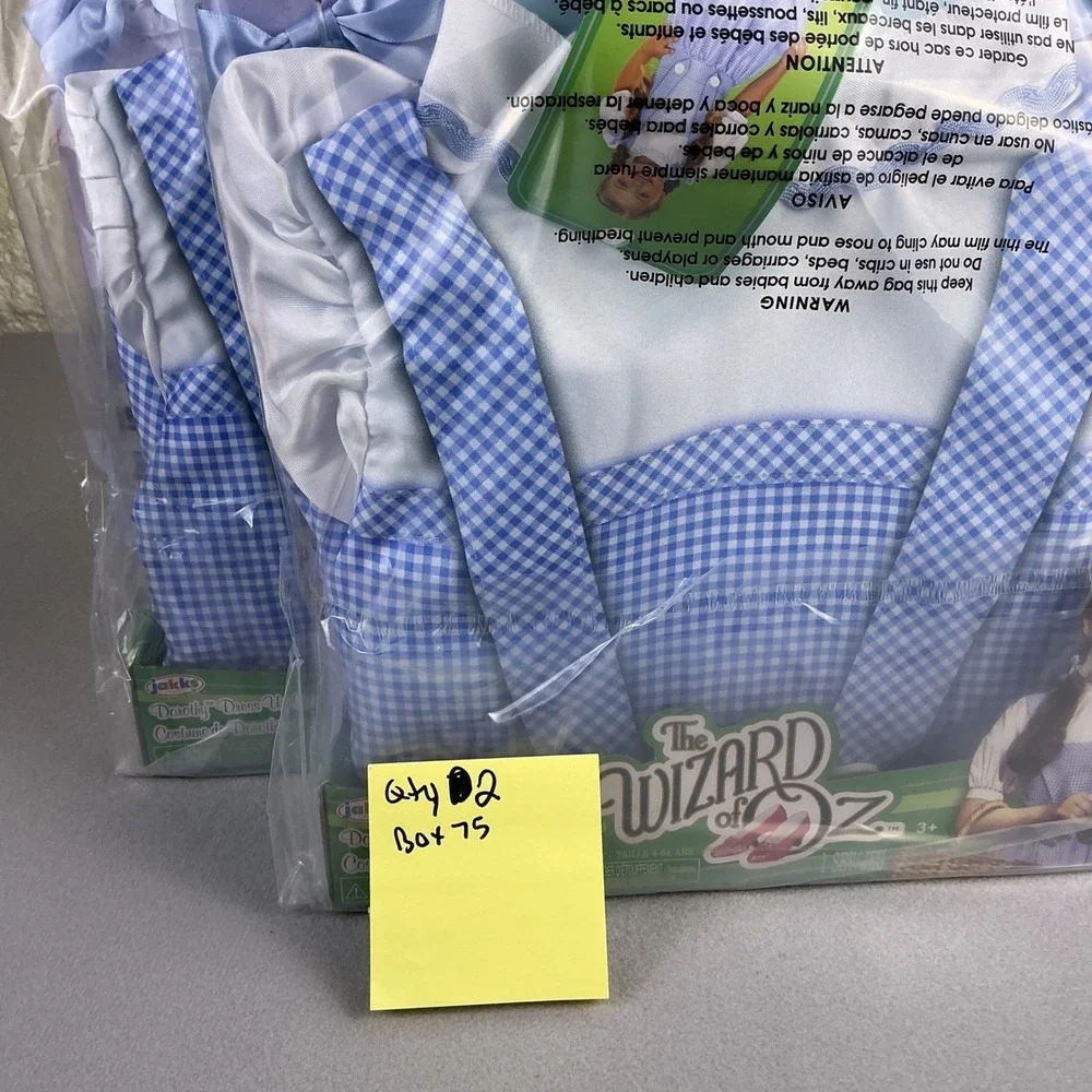 Jakks‎ Pacific The Wizard of Oz Dorothy Dress Up Set Blue Gingham Fits 4-6x NEW